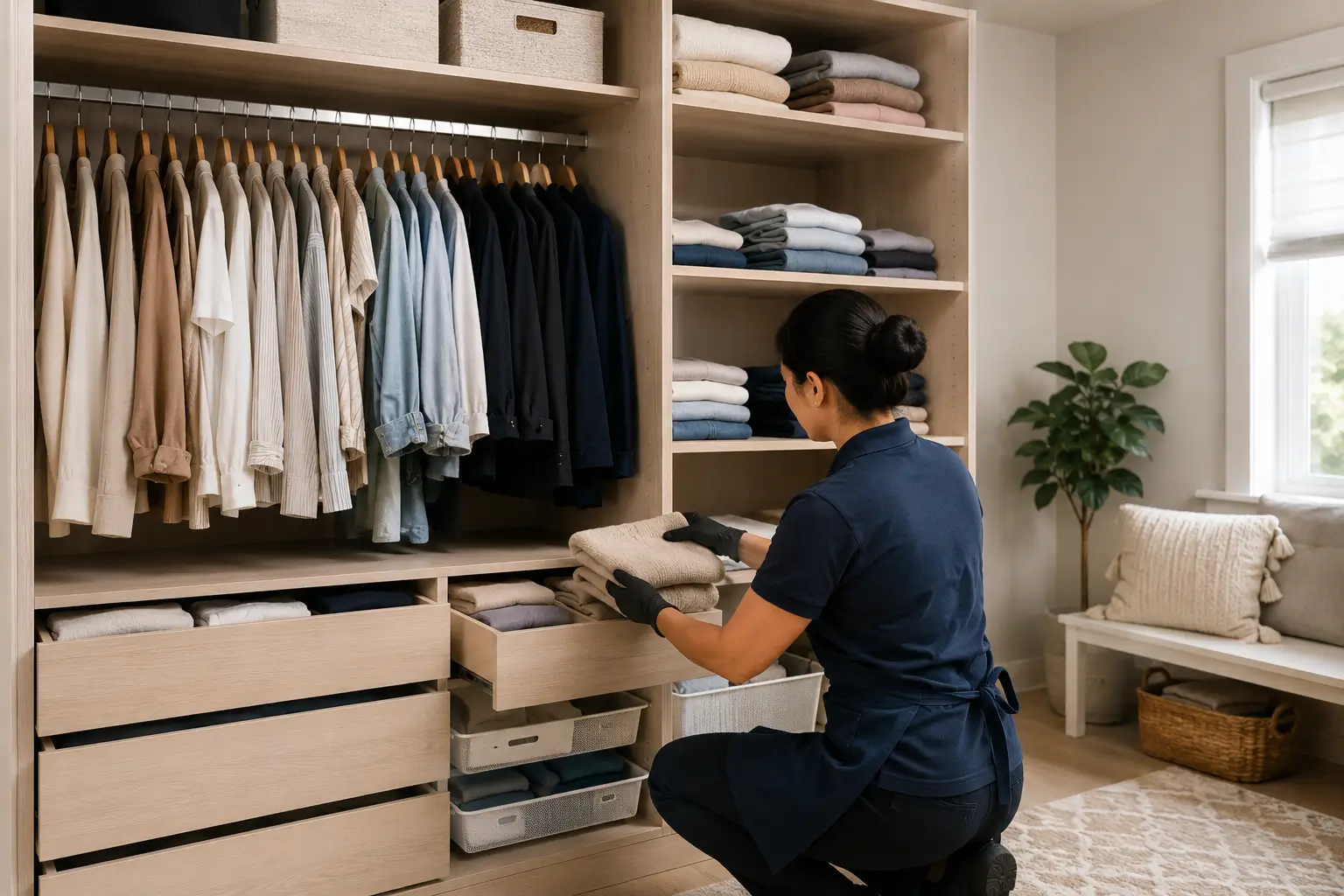 Closet after professional sorting